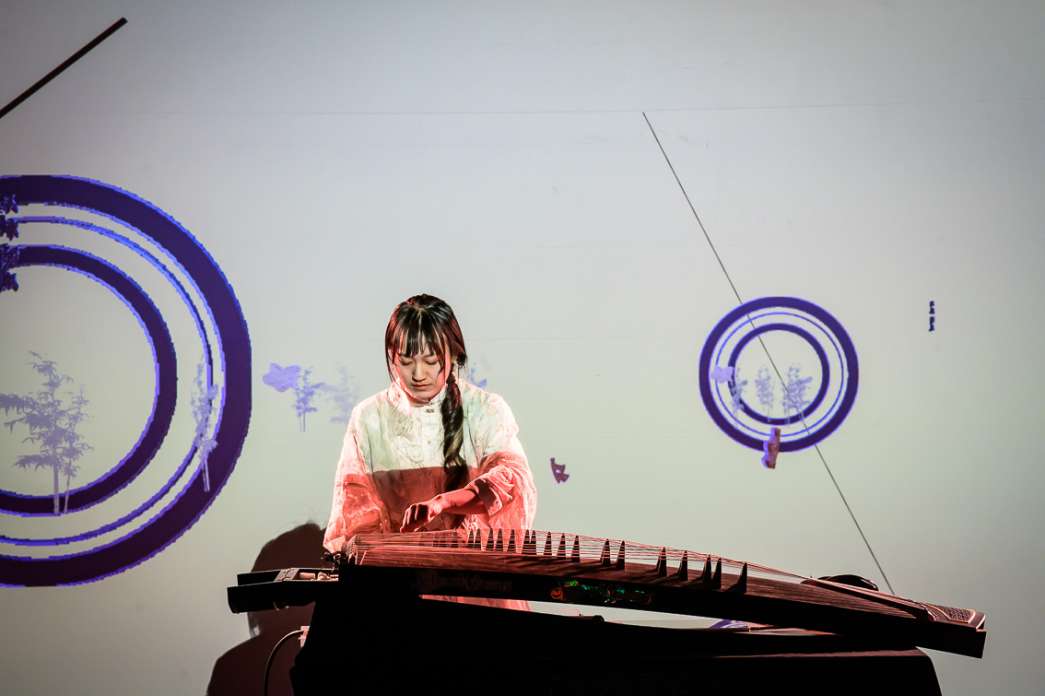 Yellow Wasabi, Goldfish robot in bamboo sea. INACT Festival des Arts Mutants 2025, Amalgame.