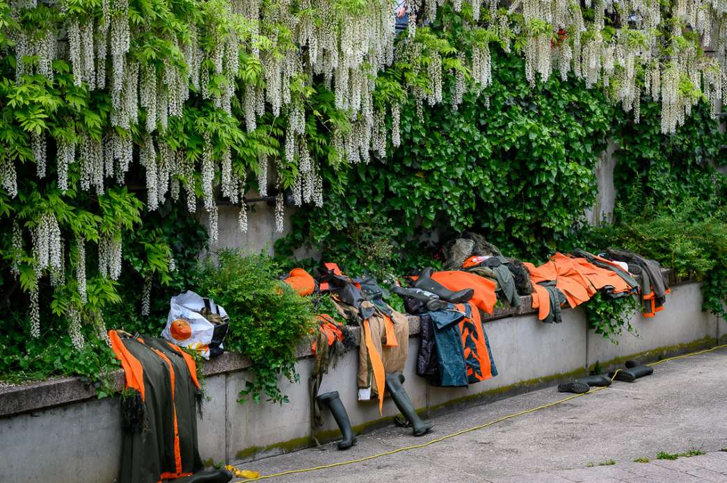 Porte Renaud (d&eacute;dale), Jusqu'&agrave; quand pourra le monde (Andrias Scheuchzeri). INACT Festival des Arts Mutants 2024, Co-modification.