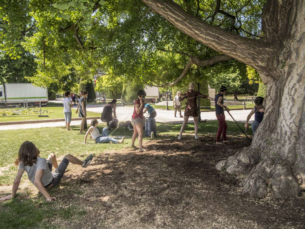 Légende : Humanimals, Laura Corcuera, INACT 2018. Photo : Patrick Lambin.
