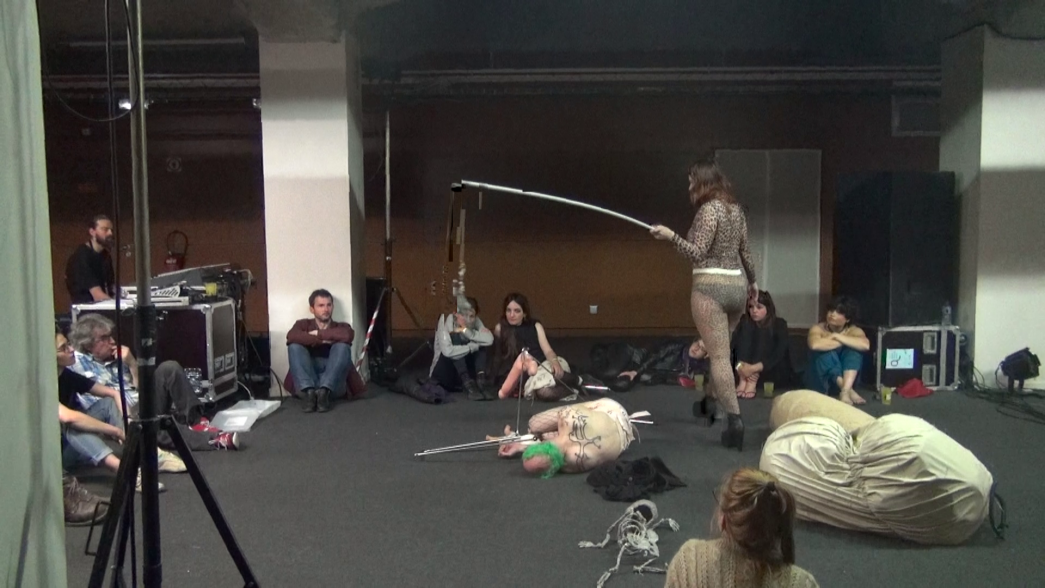 Légende : List of Phobias, Phobia number 3, Kainulainen & Latva, INACT 2018. Photo : Patrick Lambin.
